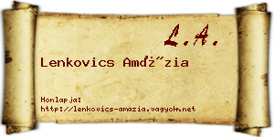 Lenkovics Amázia névjegykártya
